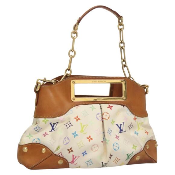 LOUIS VUITTON Monogram Multicolor Judy MM Hand Bag White M40255 - Picture 1 of 16